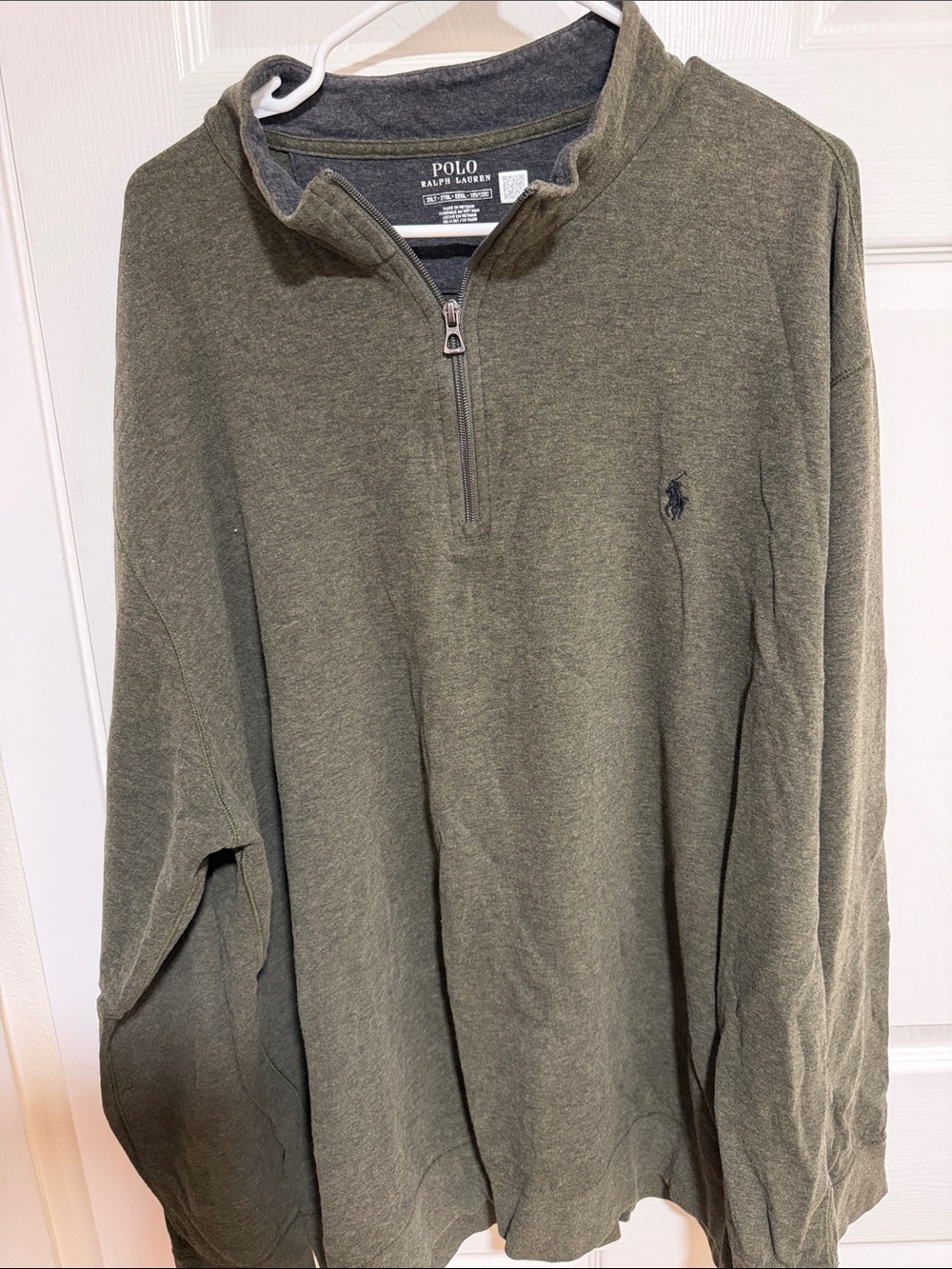 Polo by Ralph Lauren Olive Half-Zip Pullover Sweater